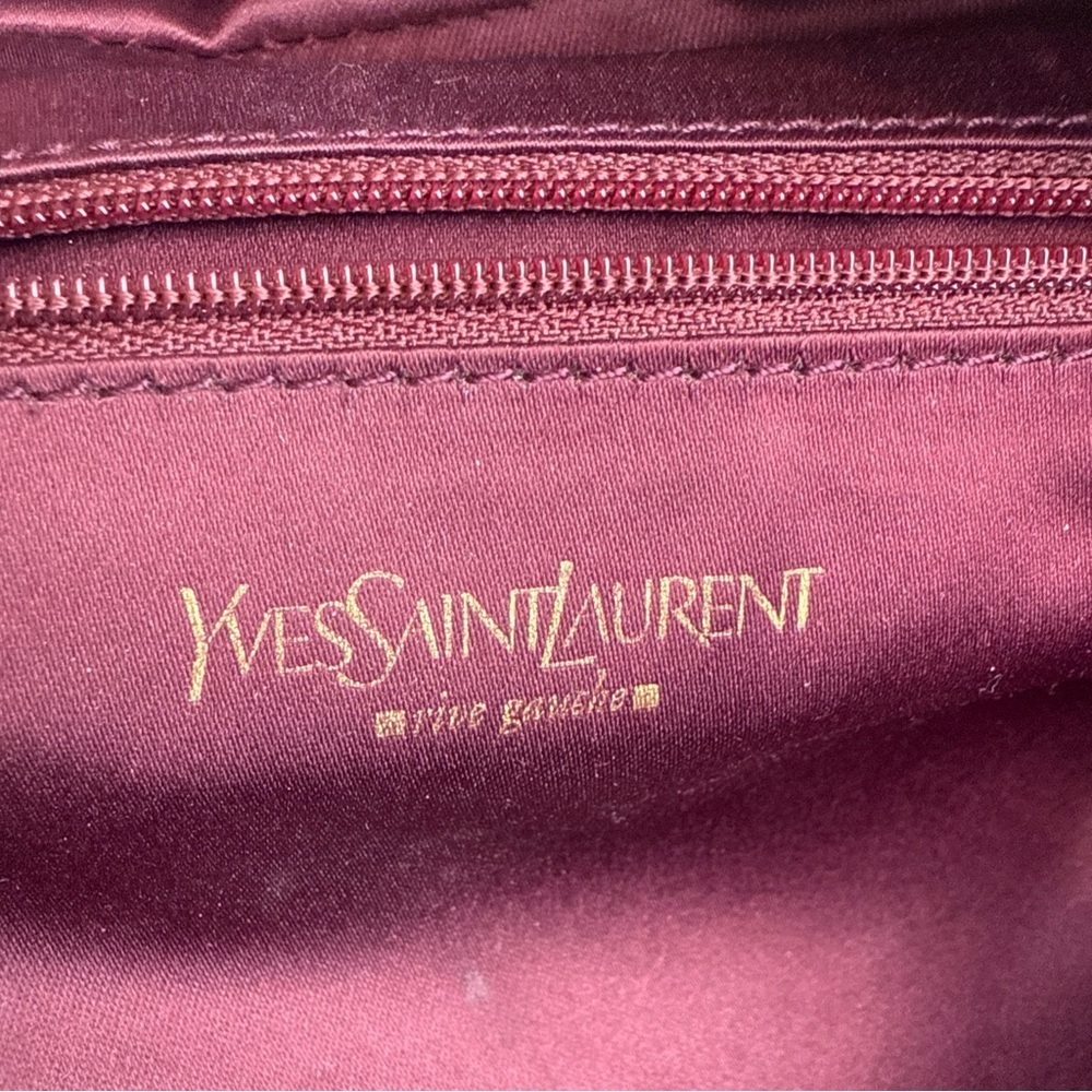 Yves Saint Laurent Rive Gauche Hobo Shoulder Bag Black Leather Large - Picture 10 of 13